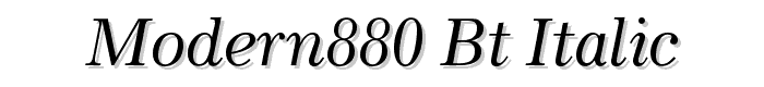 Modern880 BT Italic font